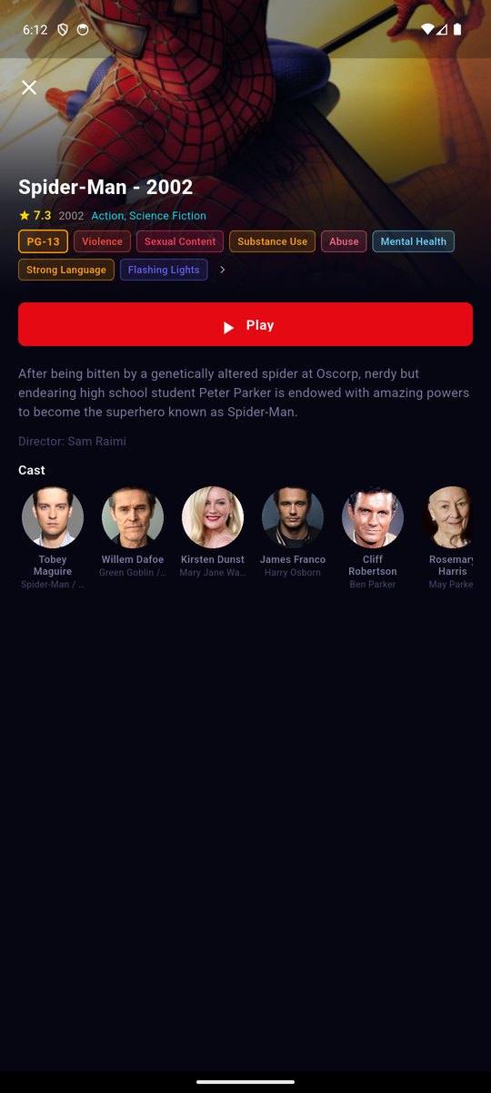 Rich movie details with cast in Streavo
